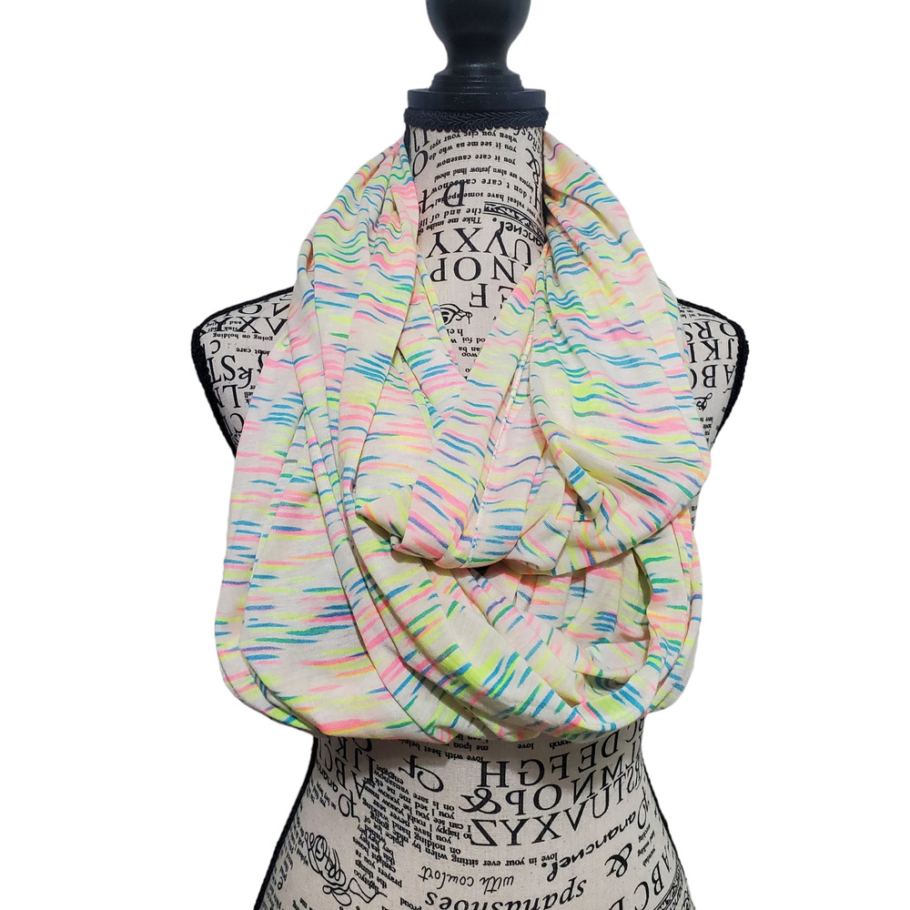 Charlotte Russe Infinity Scarf Lightweight Spring Summer Fabric Colorful